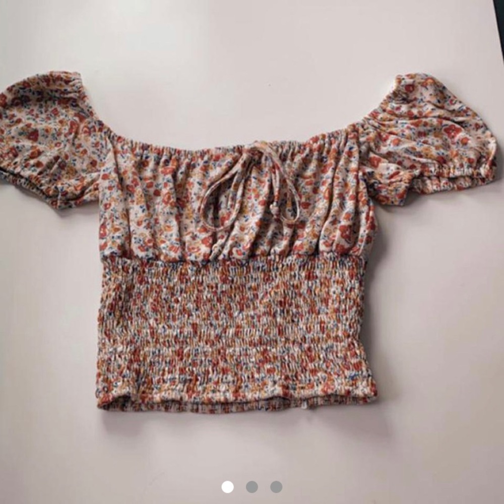 Floral crop top, cottage core